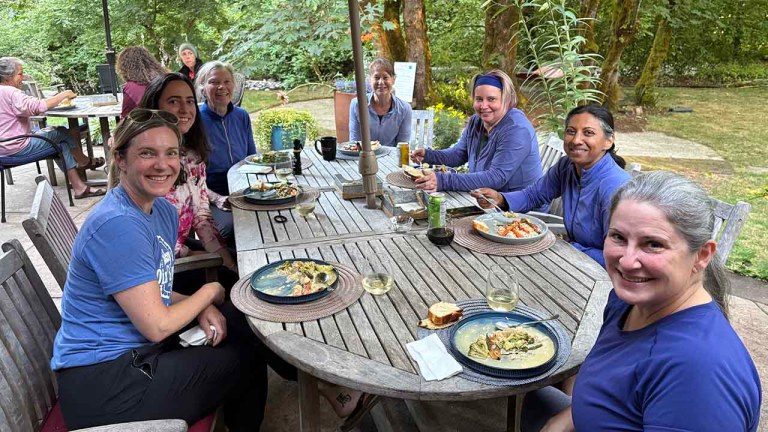 Oregon yoga retreat meal