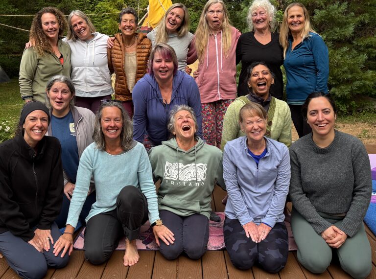 PNW yoga retreat in oregon with herbalism group photo
