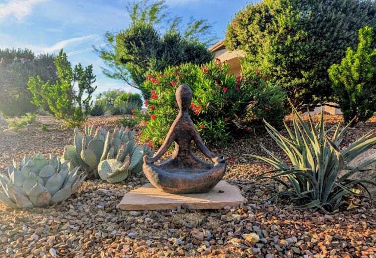 herbs for yoga beauitful yoga statue in outdoor garden