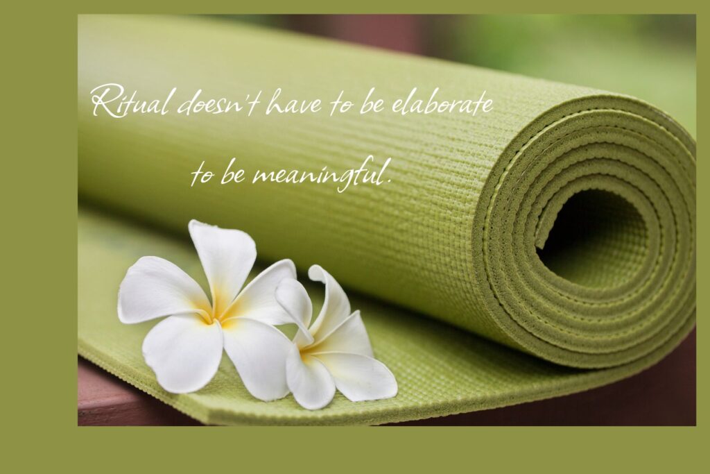 yoga practice mat with herbal support